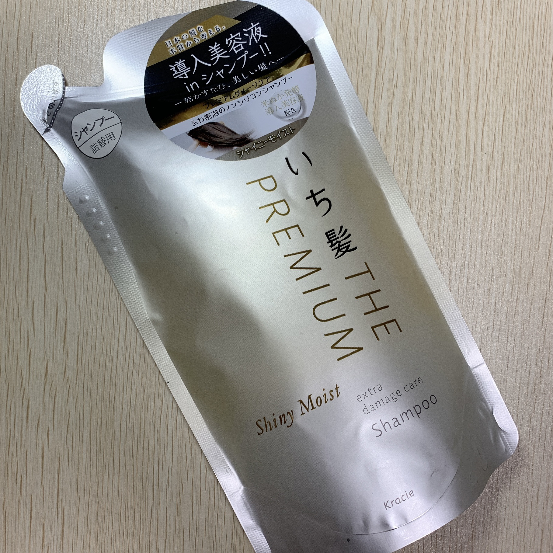 THE PREMIUM エクストラダメージケアシャンプー／トリートメント（シャイニーモイスト） シャンプー 詰替用 340ml/いち髪/市販シャンプーを使ったクチコミ（1枚目）
