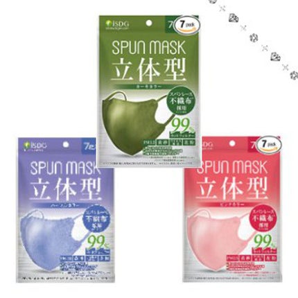 立体型スパンレース不織布カラーマスク/ISDG 医食同源ドットコム/マスクを使ったクチコミ(3枚目)