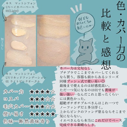 キス マットシフォン UVハイカバーベース/KiSS/化粧下地を使ったクチコミ(2枚目)