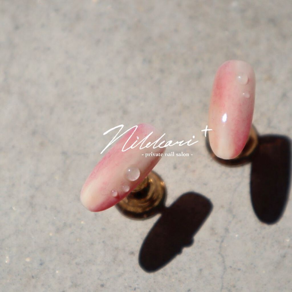 #桃ネイル,#セルフネイル,#ピーチネイルのネイルデザイン