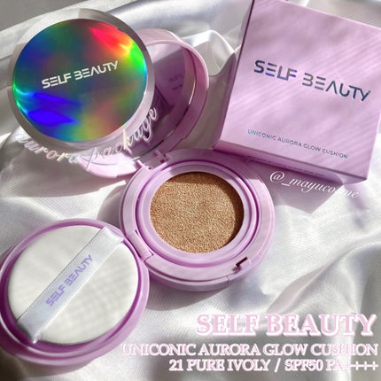 ユニコーン オーロラ光彩クッション/SELF BEAUTY/クッションファンデーションを使ったクチコミ(1枚目)