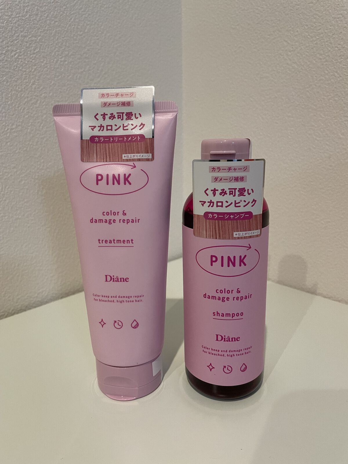 カラーシャンプー＆トリートメント シャンプー ピンク/ダイアン/市販シャンプーを使ったクチコミ（1枚目）