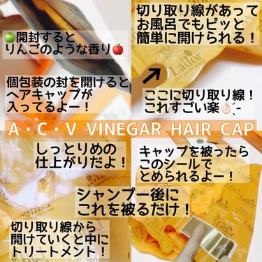 ACV VINEGAR HAIR CAP /La'dor/アウトバストリートメントを使ったクチコミ（3枚目）