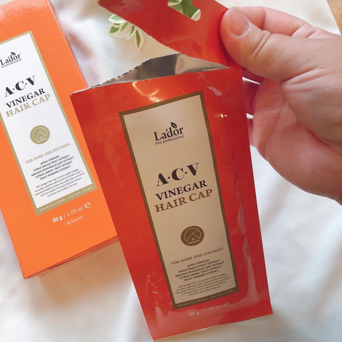 ACV VINEGAR HAIR CAP /La'dor/アウトバストリートメントを使ったクチコミ（3枚目）