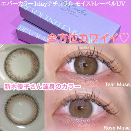 エバーカラーワンデーナチュラル モイストレーベルUV/エバーカラー/ワンデー(1DAY)カラコンを使ったクチコミ(1枚目)