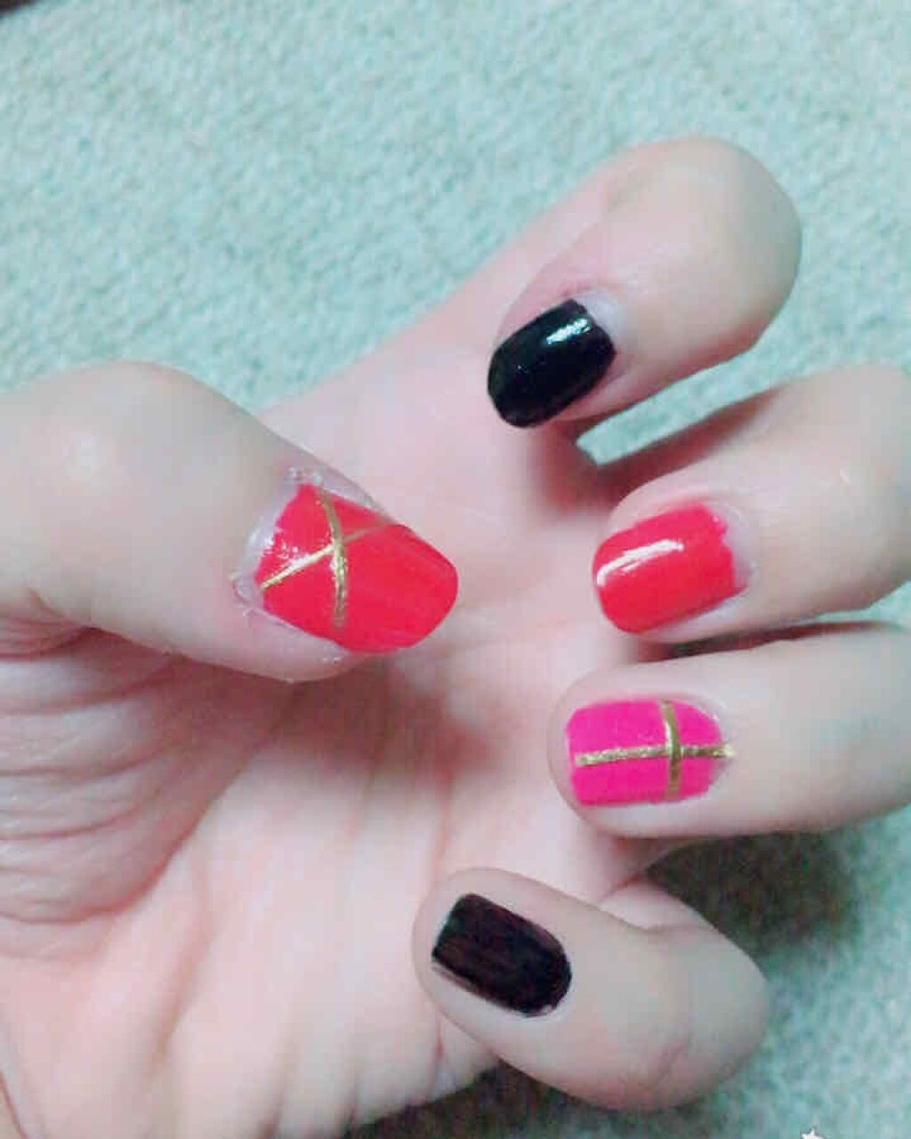 ウィンマックス ラブエンゼルネイルカラー スカーレット/DAISO/マニキュアを使ったクチコミ（1枚目）