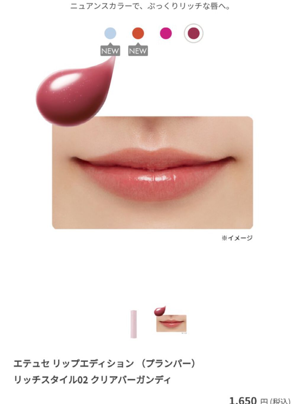 エテュセ リップエディション（プランパー）リッチスタイル/ヘルシースタイル/ettusais/リップケアを使ったクチコミ（2枚目）