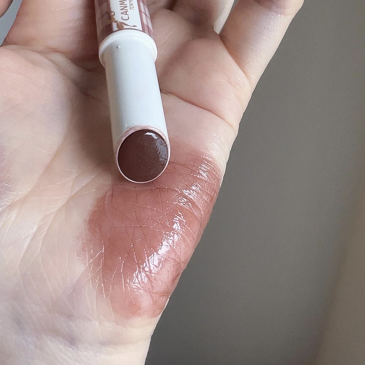 むちぷるティント 04 チョコミルク/キャンメイク/リップティントを使ったクチコミ（2枚目）