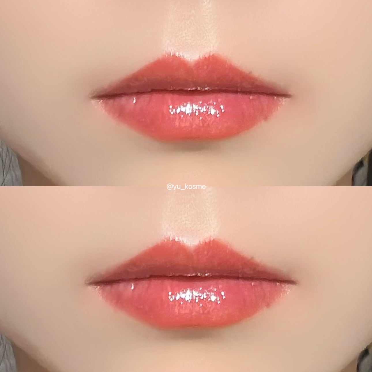 グラスティングカラーグロス 04 グレーピーウェイ(GRAPY WAY) /rom&nd/リップグロスを使ったクチコミ（3枚目）