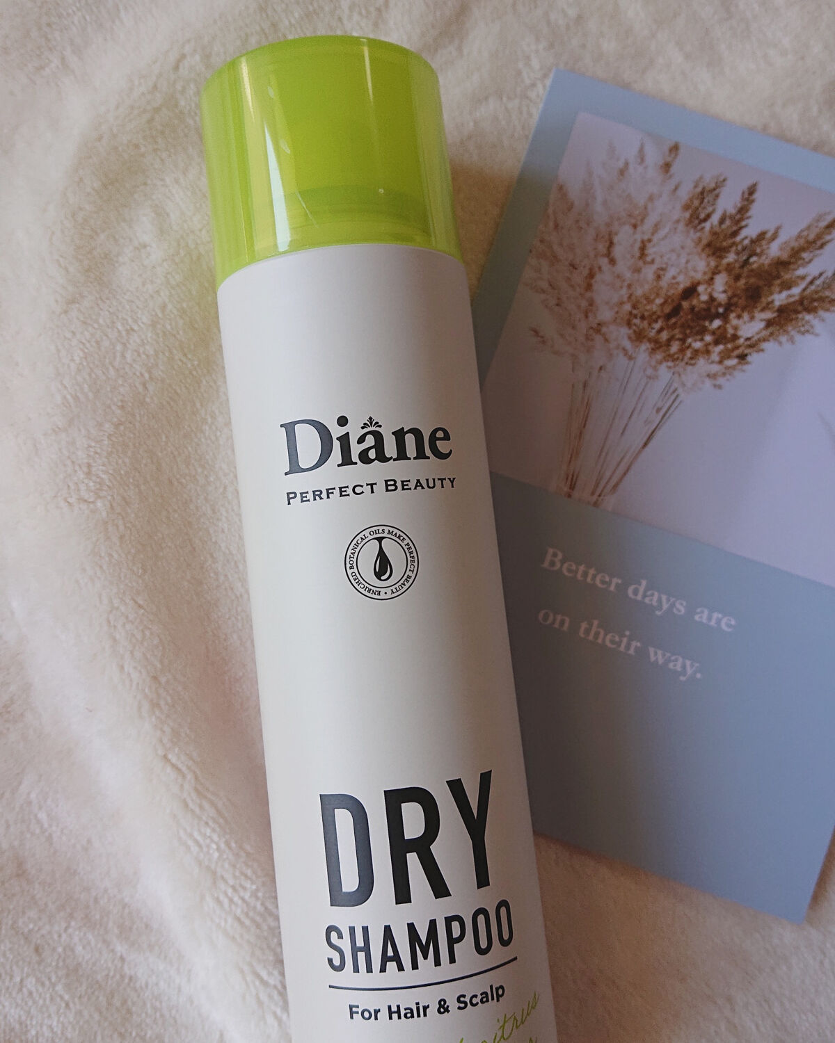 パーフェクトビューティードライシャンプー フレッシュシトラスペアの香り フレッシュシトラスペアの香り 95g/ダイアン/ドライシャンプーを使ったクチコミ（1枚目）