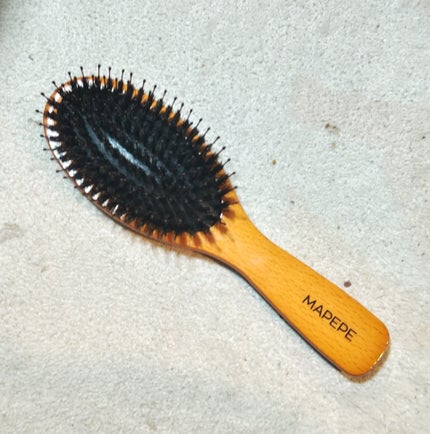 つやつや天然毛のミックスブラシ/マペペ/ヘアブラシを使ったクチコミ(1枚目)