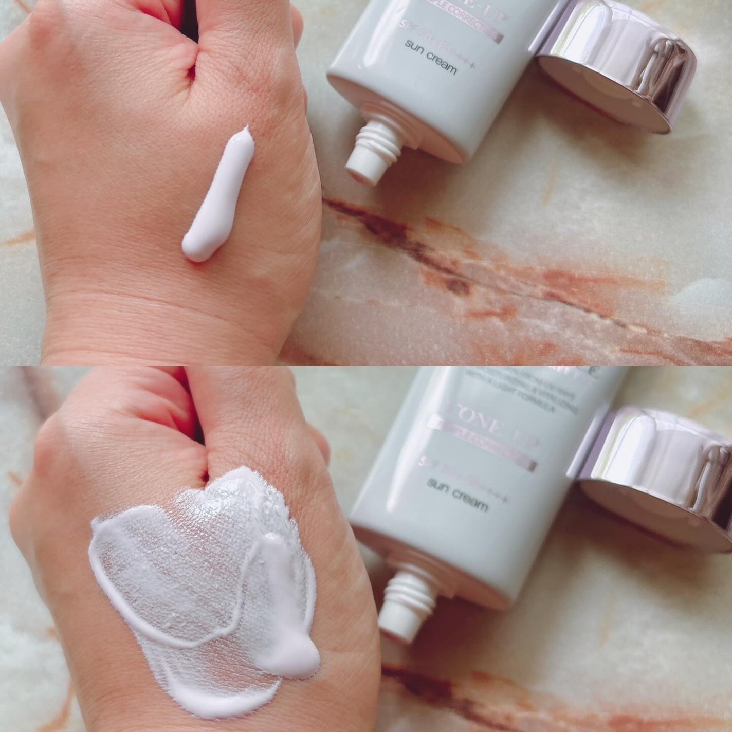 ダルバ ウォータフル トーンアップ サンクリーム(パープル)/ダルバ/日焼け止めクリームを使ったクチコミ(3枚目)