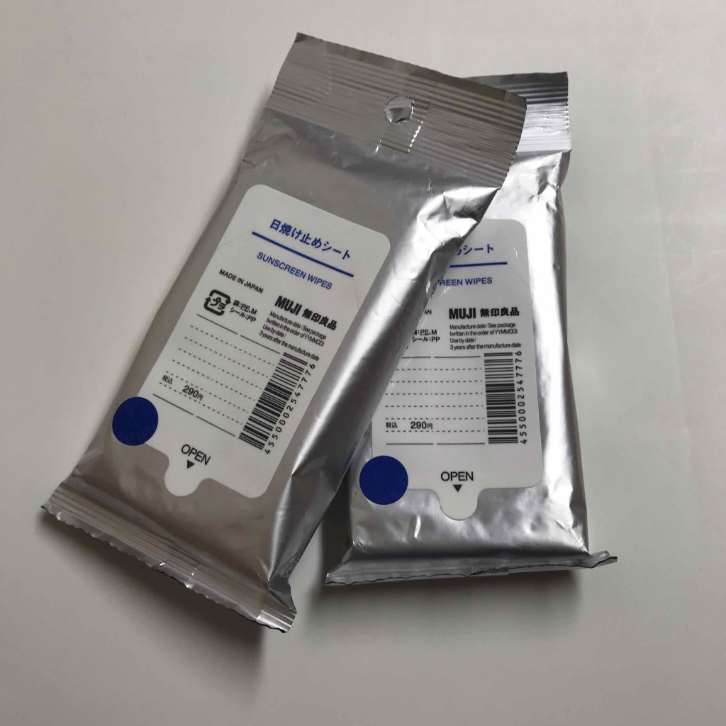 日焼け止めシート/無印良品/日焼け止めローションを使ったクチコミ（1枚目）