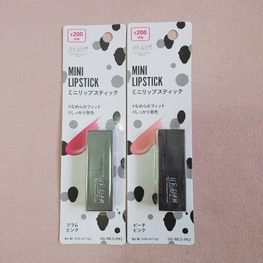 UR GLAM     MINI LIPSTICK ピーチピンク〈セミマット〉/U R GLAM/口紅を使ったクチコミ（2枚目）