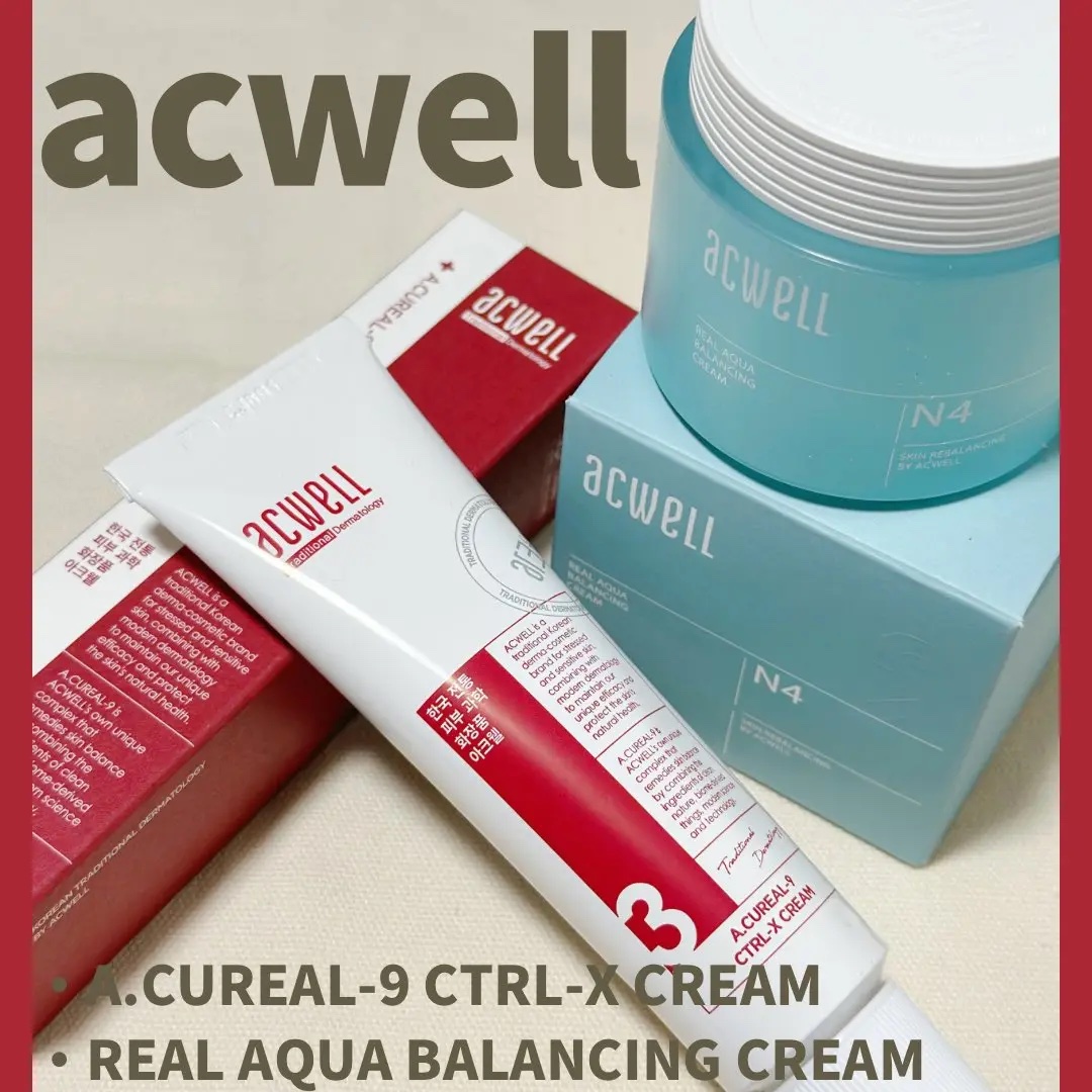 #PR @ACWELL_JP 
水分感たっぷりなクリーム2種をいただきました💧
✔︎アキュリアルナインコントロールエックスクリーム 50ml
しっとり感はありながら
油分感を感じないさっぱりとした使い心地✨
保湿したいけどベタつきを感じさ