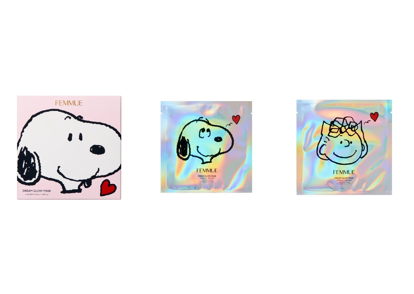 ドリームグロウマスク RR(透明感・キメ) PEANUTS(32ml×6枚入)