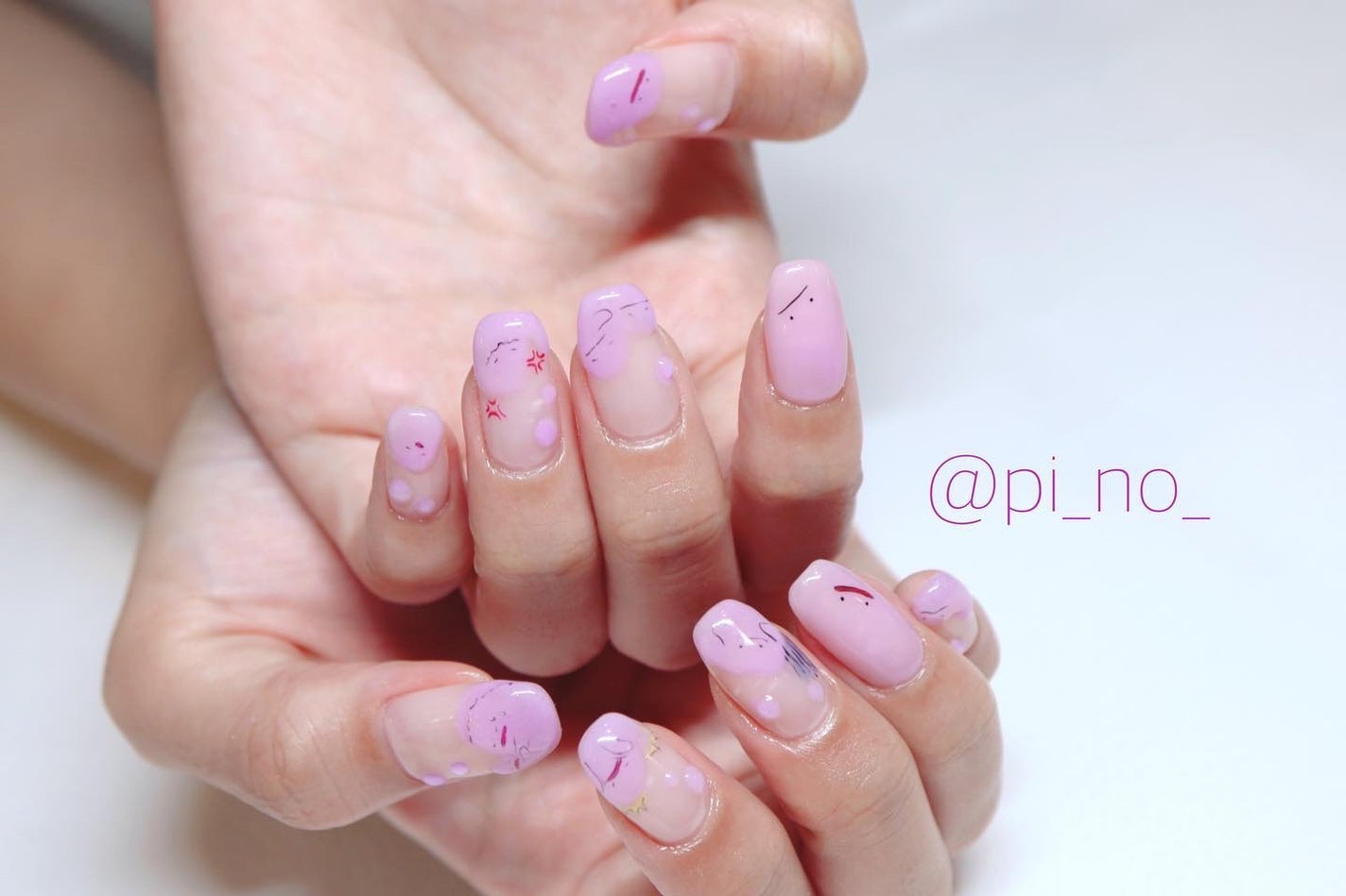 shino on LIPS 「メタモンネイル💅こんな表情するんだっていう画像でびっくり🫢最初..」(1枚目)