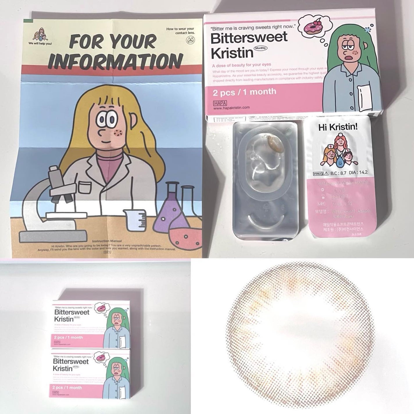 ビタースイートクリスティン/Hapa kristin/カラーコンタクトレンズを使ったクチコミ(2枚目)