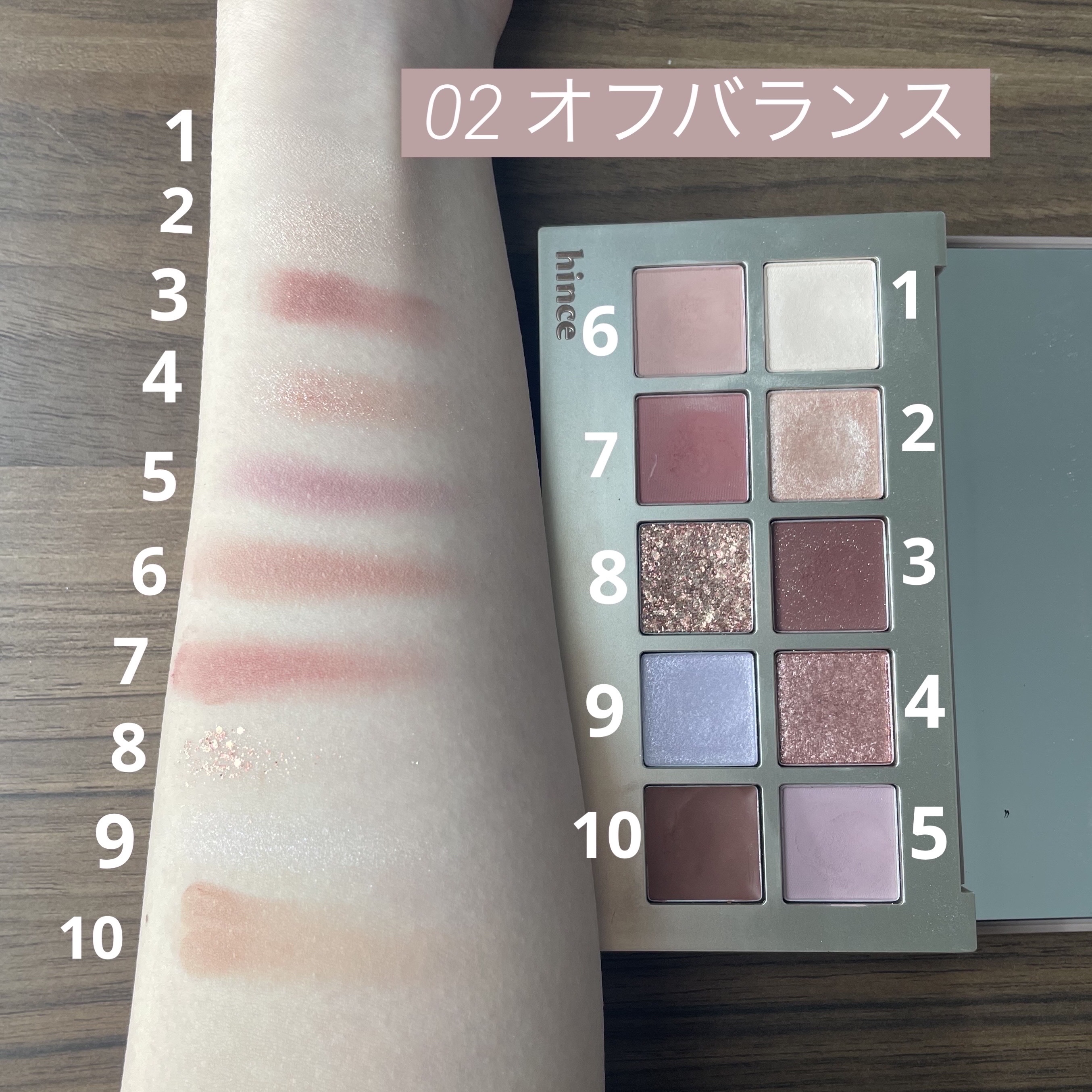 ニューデップスアイシャドウパレット/hince/アイシャドウパレットを使ったクチコミ（2枚目）