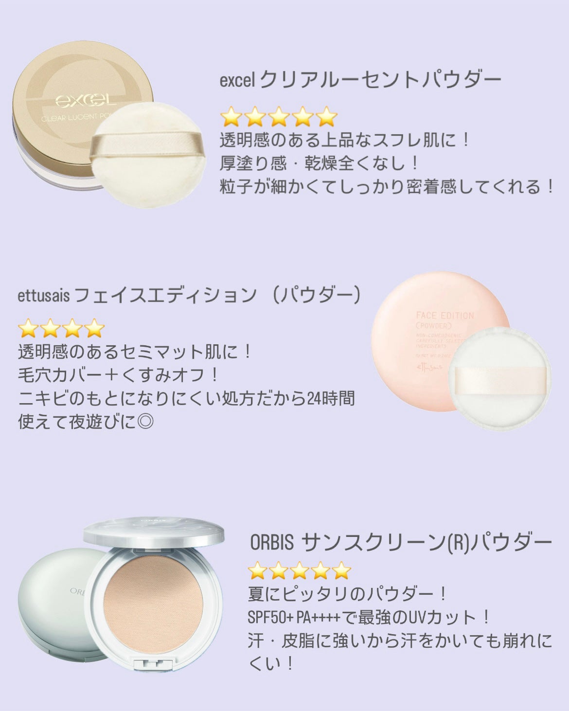 クリア ルーセントパウダー NB/excel/ルースパウダーを使ったクチコミ(2枚目)