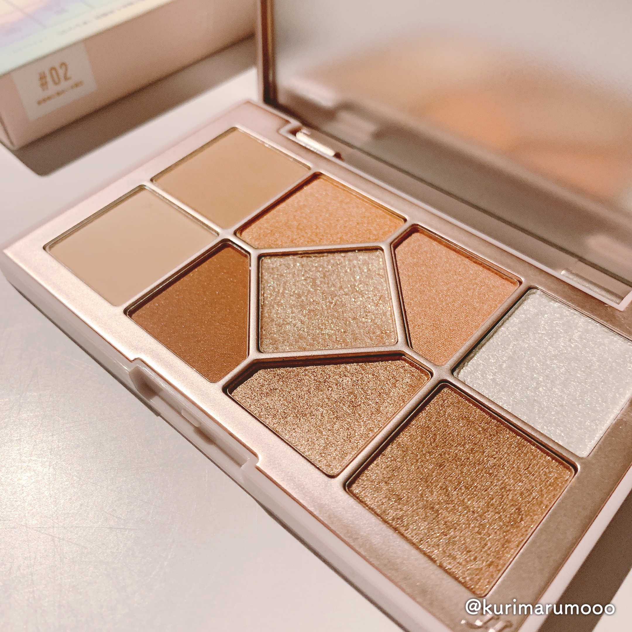シャインユー アイシャドウパレット 02 黄昏時に煌めく木曜日/frunflynn/アイシャドウパレットを使ったクチコミ（3枚目）