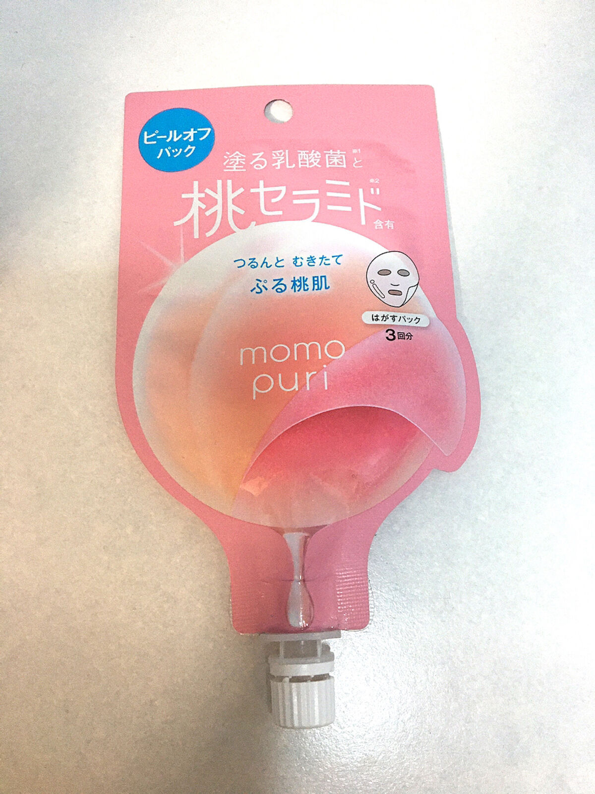 ももぷり フレッシュピールオフパック/ももぷり/ピーリングを使ったクチコミ（2枚目）