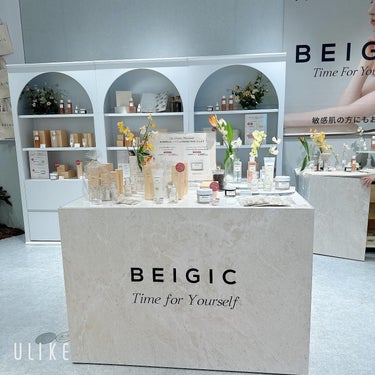 BEIGIC ルミナスハイドレーティングシートマスクのクチコミ「アットコスメ大阪の @beigic_jp さまのPOPUP❤️


入ってすぐのところにPOP.....」（1枚目）