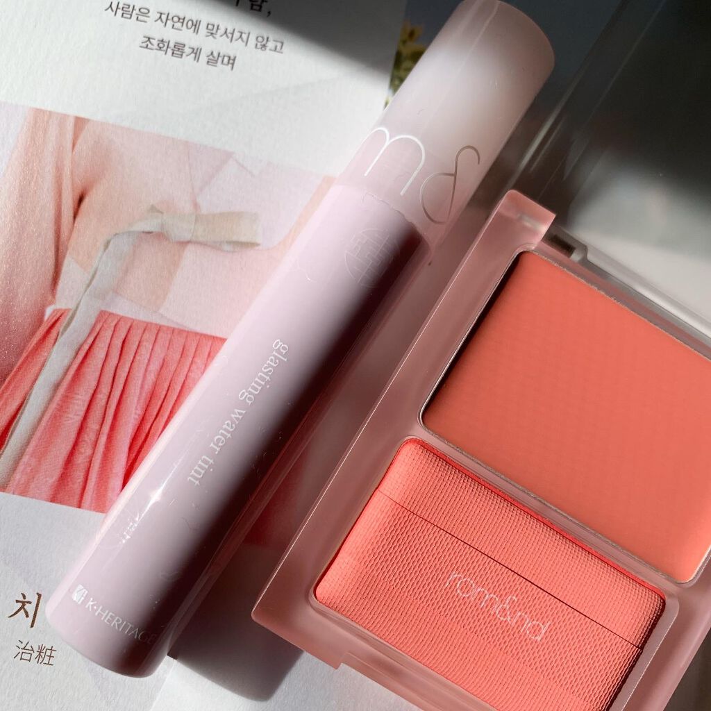 シースルーメルティングチーク 02 MELTING CORAL/rom&nd/ジェル・クリームチークを使ったクチコミ（1枚目）