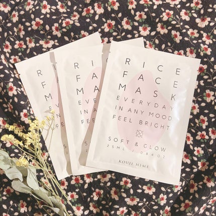 RICE FACE MASKライスバリアフェイスマスク MOISTCLEAR/KOUJIHIME/シートマスク・パックを使ったクチコミ(1枚目)