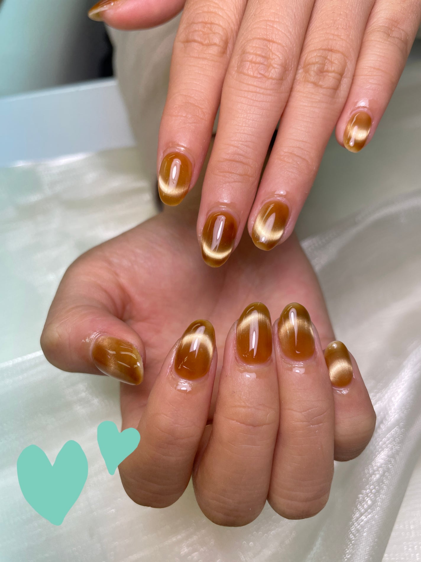 なしか フォロバ100🩵 on LIPS 「🆕ネイル💅またまたマグネットネイルです😊❣️#ネイル#マグネッ..」(1枚目)