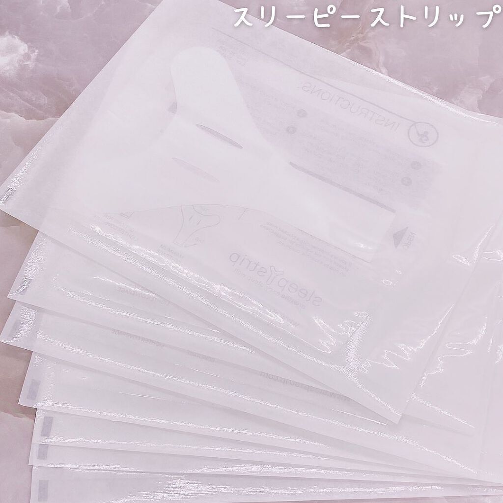 てぃ⋈コスメlover on LIPS 「.⋆⸜睡眠中の呼吸を改善するお口テープ😴⸝⋆ ❤︎︎****︎..」(4枚目)
