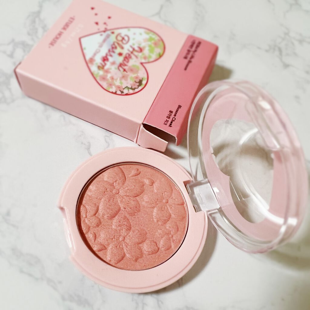 ハート ブロッサムチーク PK004/ETUDE/パウダーチークを使ったクチコミ（2枚目）