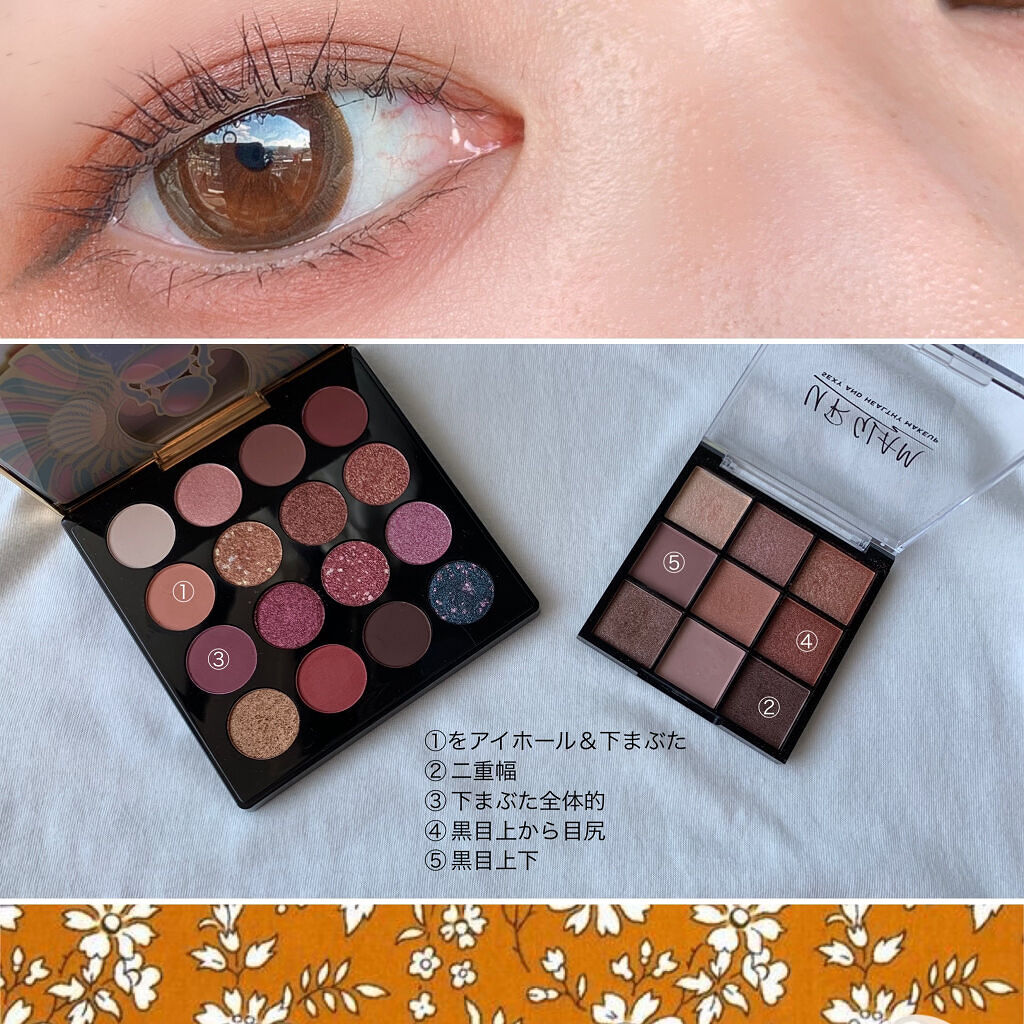 UR GLAM　BLOOMING EYE COLOR PALETTE/U R GLAM/アイシャドウパレットを使ったクチコミ（2枚目）