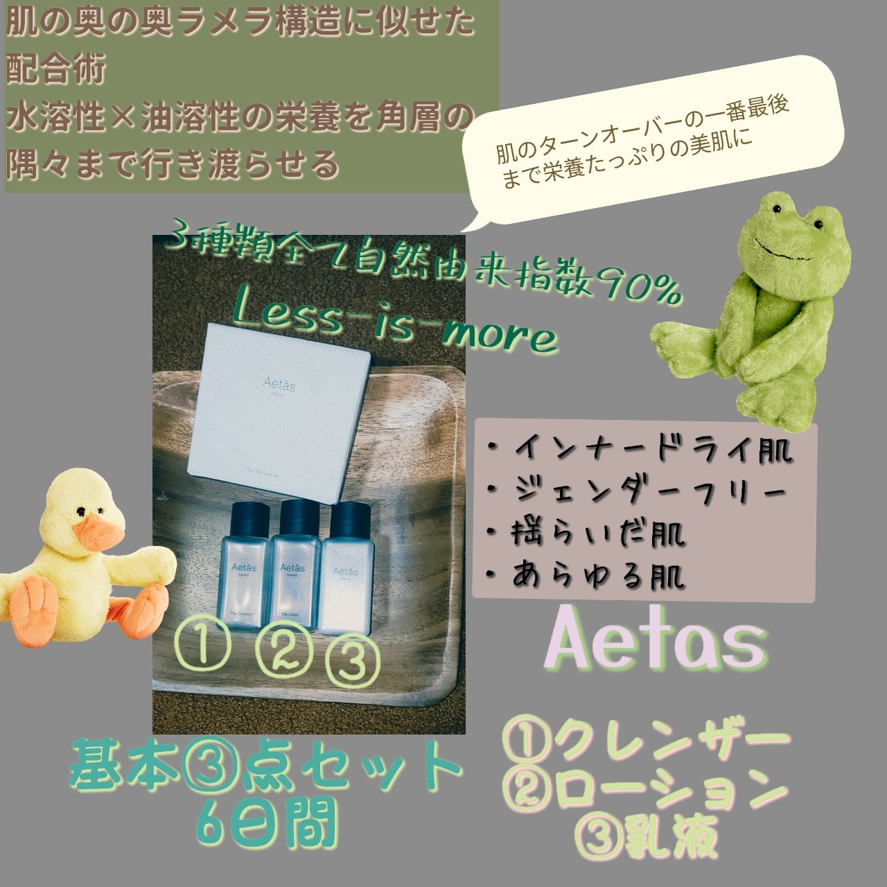 ザ・スキンケア・セット/Aetās/スキンケアキットを使ったクチコミ（1枚目）