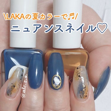 グラッシーネイルカラー Midnight Navy (SS Collection) /Laka/マニキュアを使ったクチコミ（1枚目）