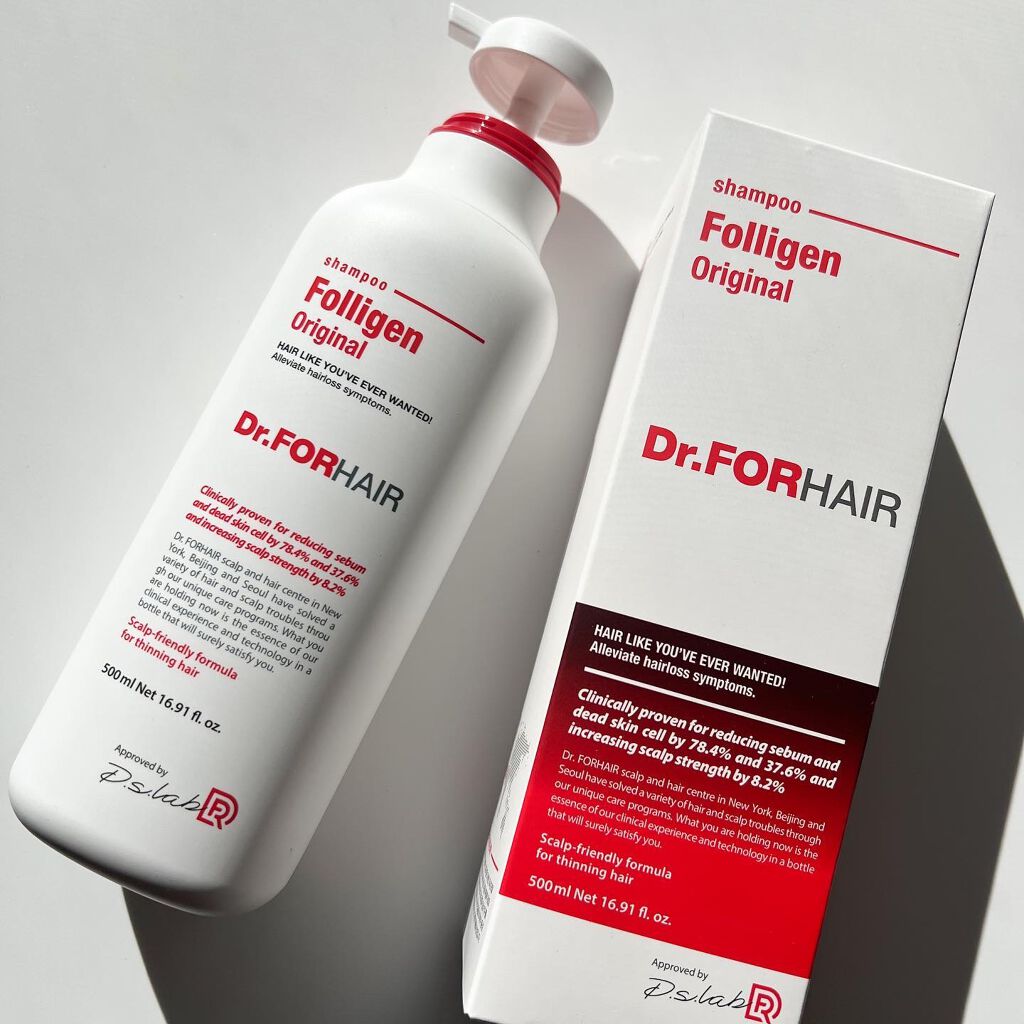 フォリゲン シャンプー／トリートメント シャンプー(500ml)/Dr.FORHAIR/市販シャンプーを使ったクチコミ（1枚目）