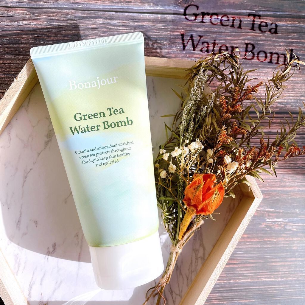 グリーンティーウォーターボム/Bonajour/フェイスクリームを使ったクチコミ(4枚目)
