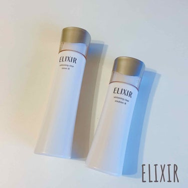 ELIXIR 
◼︎ホワイトクリアローション
◼︎ホワイトクリアエマルジョン

エイジングケアと美白ケアができるローション🧴
とろみがあり肌がしっとりします！
ラインで使った方が乾燥しなかったです★
保