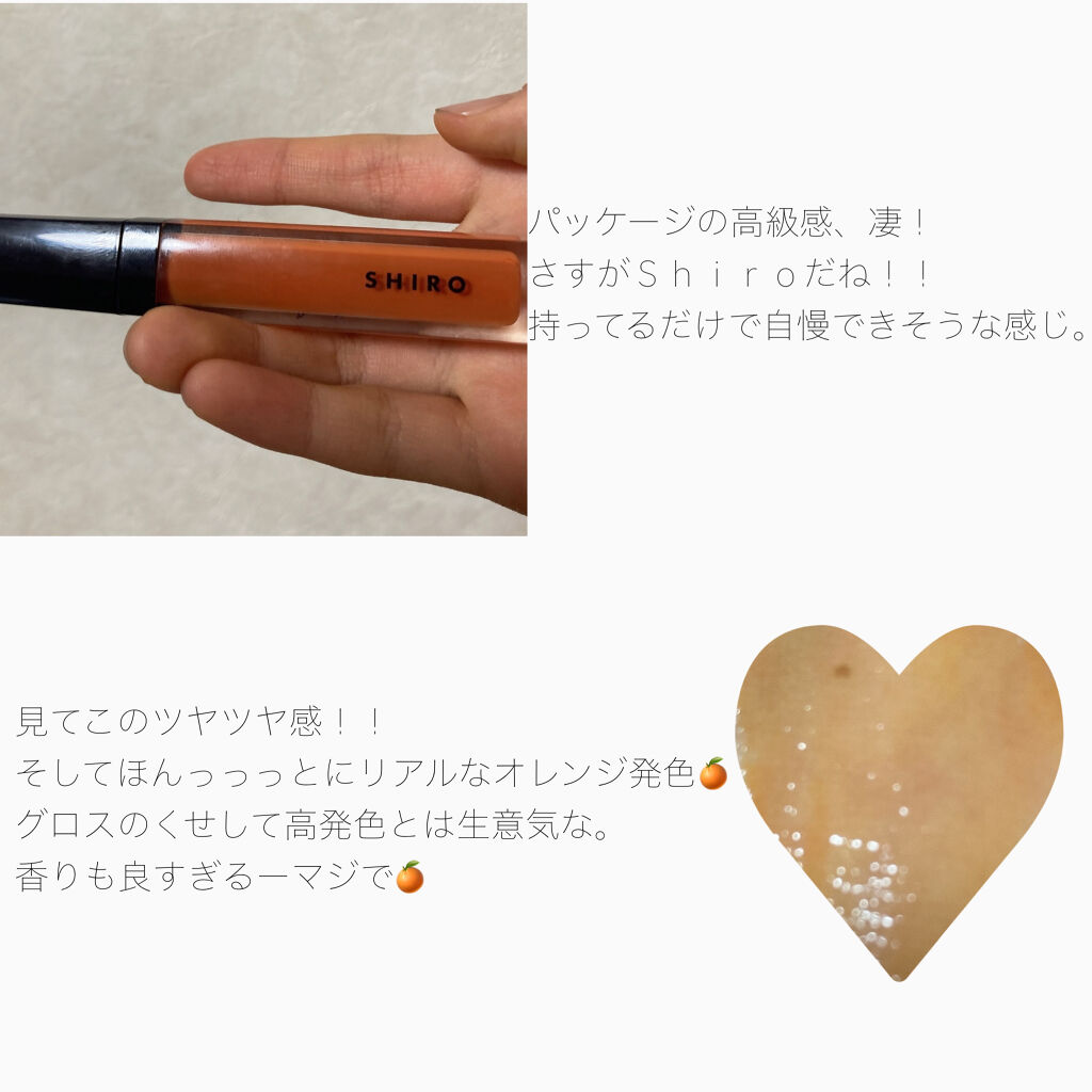 エッセンスリップオイルカラー/SHIRO/リップオイルを使ったクチコミ（2枚目）