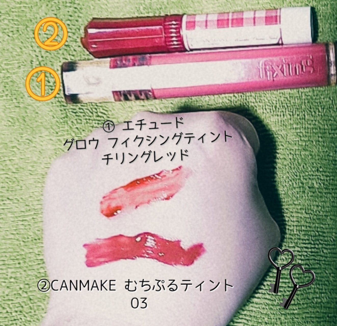 グロウ フィクシングティント/ETUDE/リップティントを使ったクチコミ（2枚目）