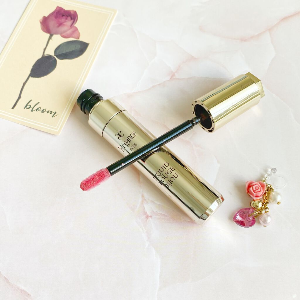 エレガンス リクイッド ルージュ ビジュー 12 ダスティピンク/Elégance/口紅を使ったクチコミ（1枚目）