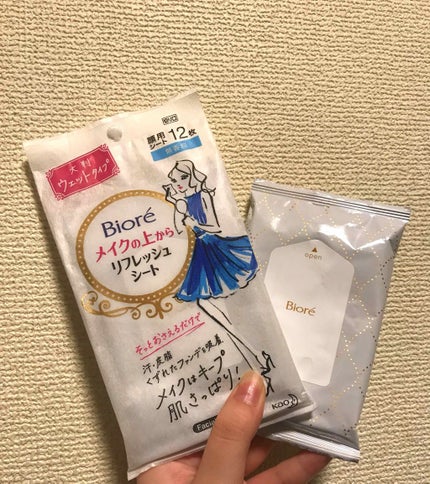 メイクの上からリフレッシュシート/ビオレ/フェイスシートを使ったクチコミ(1枚目)