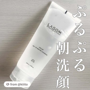 ラゴム ジェルトゥウォーター クレンザー(朝用洗顔)/LAGOM /洗顔フォームを使ったクチコミ（1枚目）