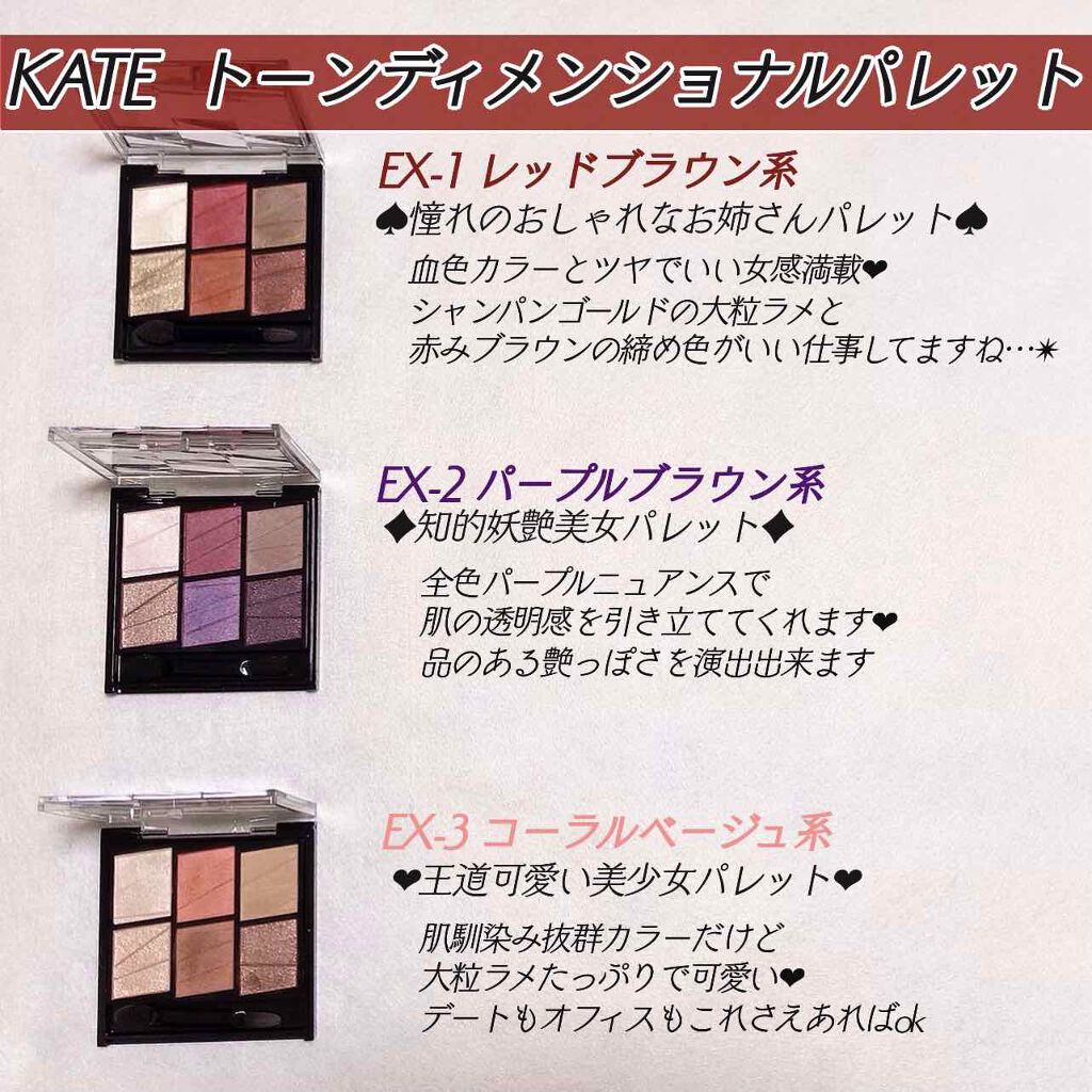 トーンディメンショナルパレット/KATE/メイクアップキットを使ったクチコミ(2枚目)