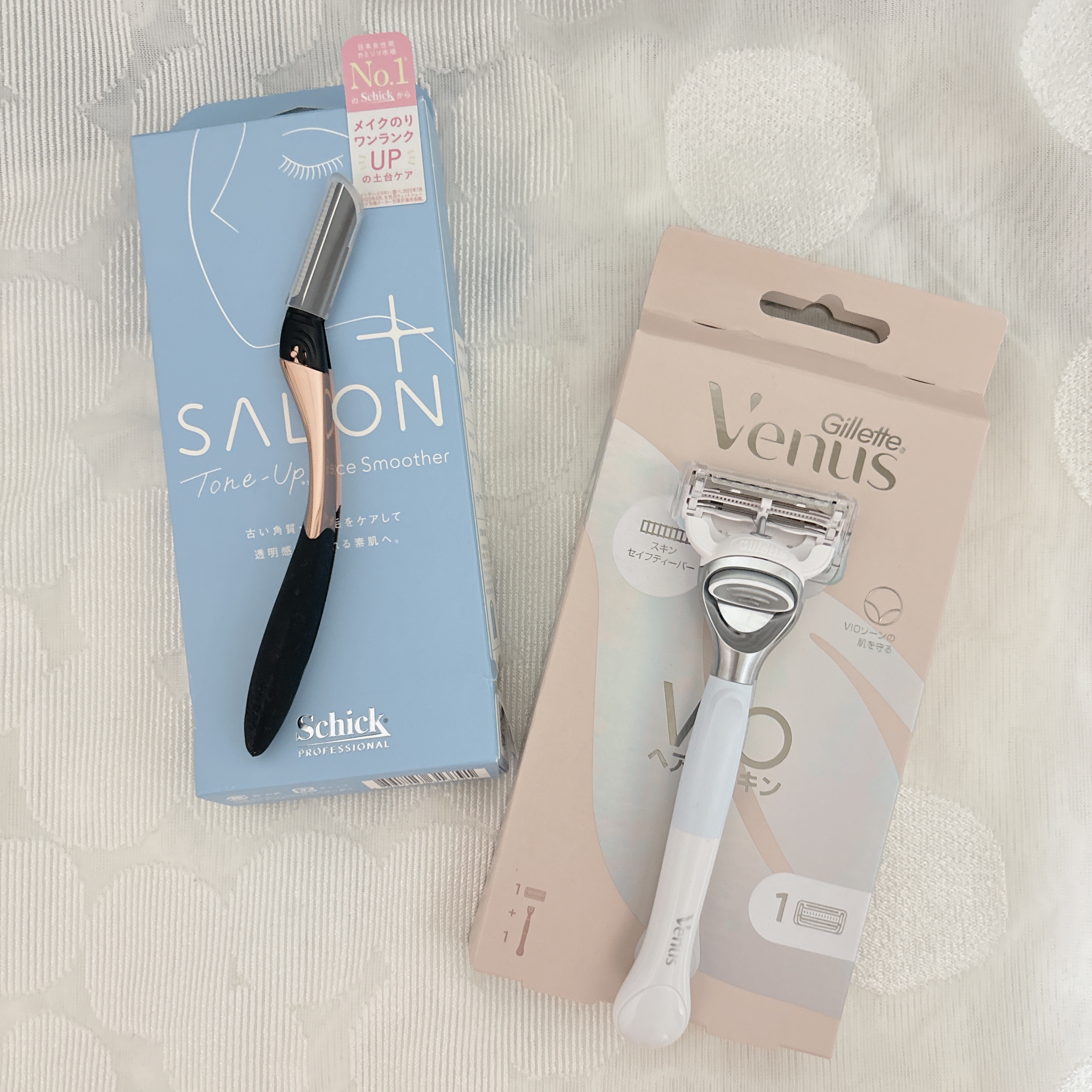サロンプラス トーンアップ フェイススムーサー ホルダー（刃付き）/サロンプラス/シェーバーを使ったクチコミ（1枚目）