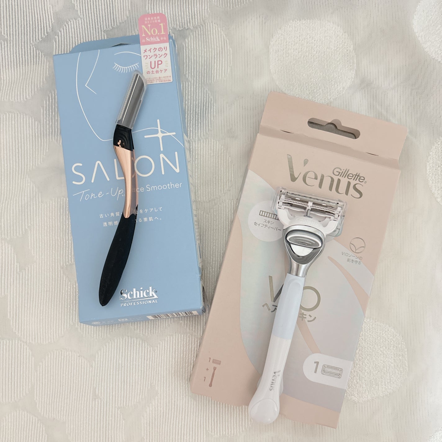 サロンプラス トーンアップ フェイススムーサー ホルダー(刃付き)/サロンプラス/シェーバーを使ったクチコミ(1枚目)