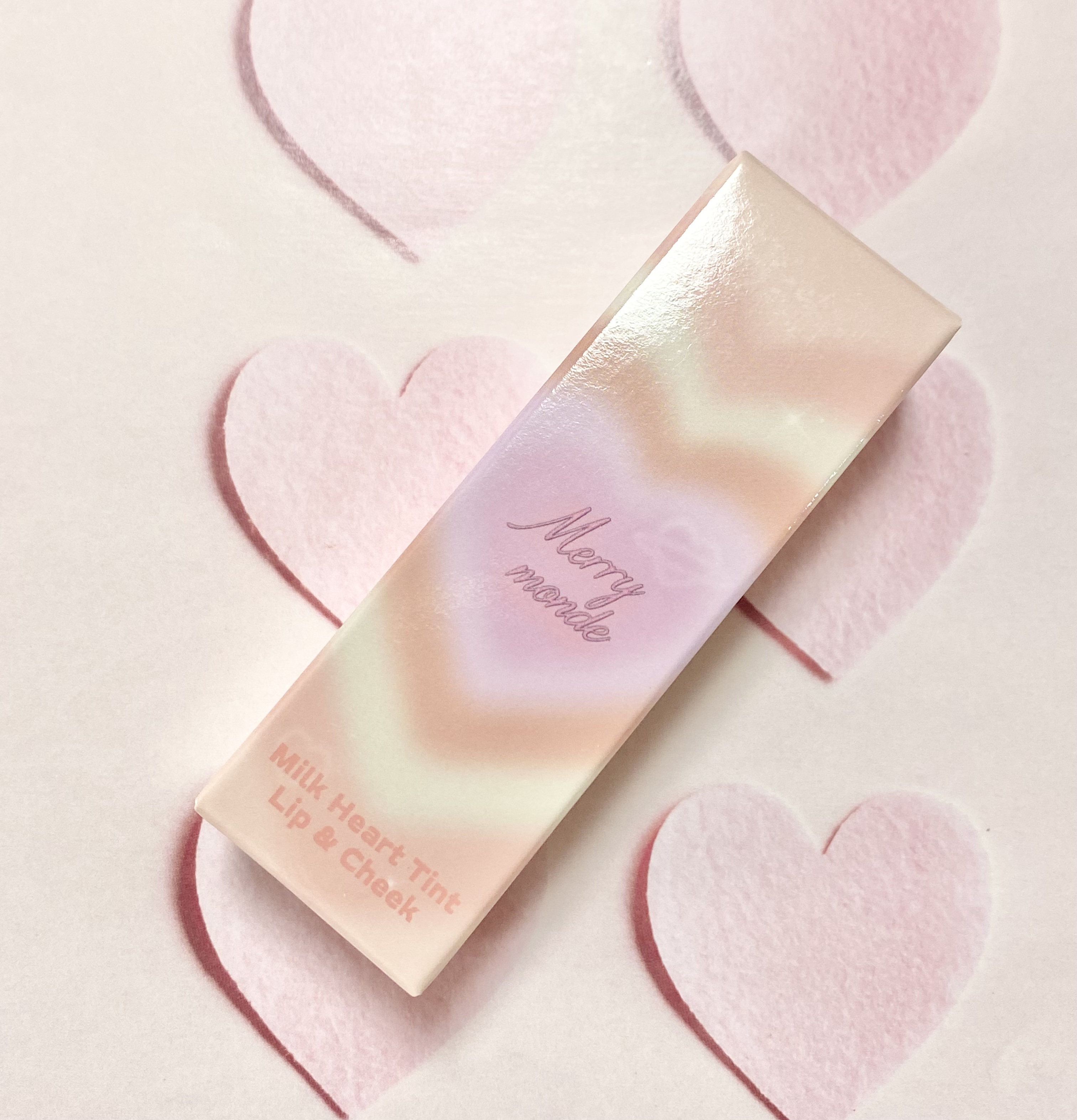 ミルクハートティントリップアンドチーク マンゴーミルク/Merrymonde/リップティントを使ったクチコミ（1枚目）