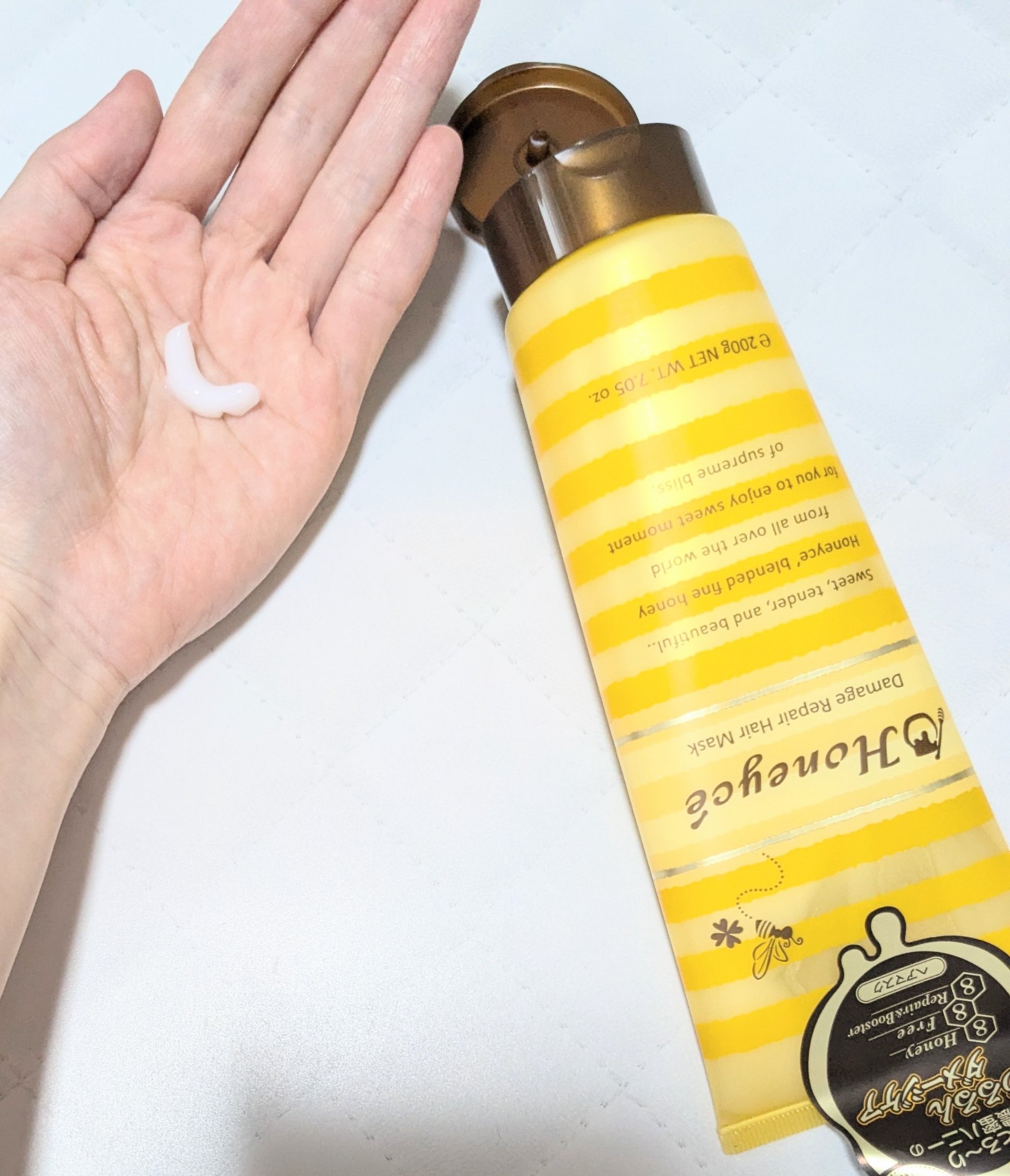 ハニーチェ モイスチャーリペア ヘアマスクのクチコミ「☆ハニーチェ　ダメージリペアヘアマスクYR


2024年9月5日改良復刻発売


特徴：

.....」（3枚目）