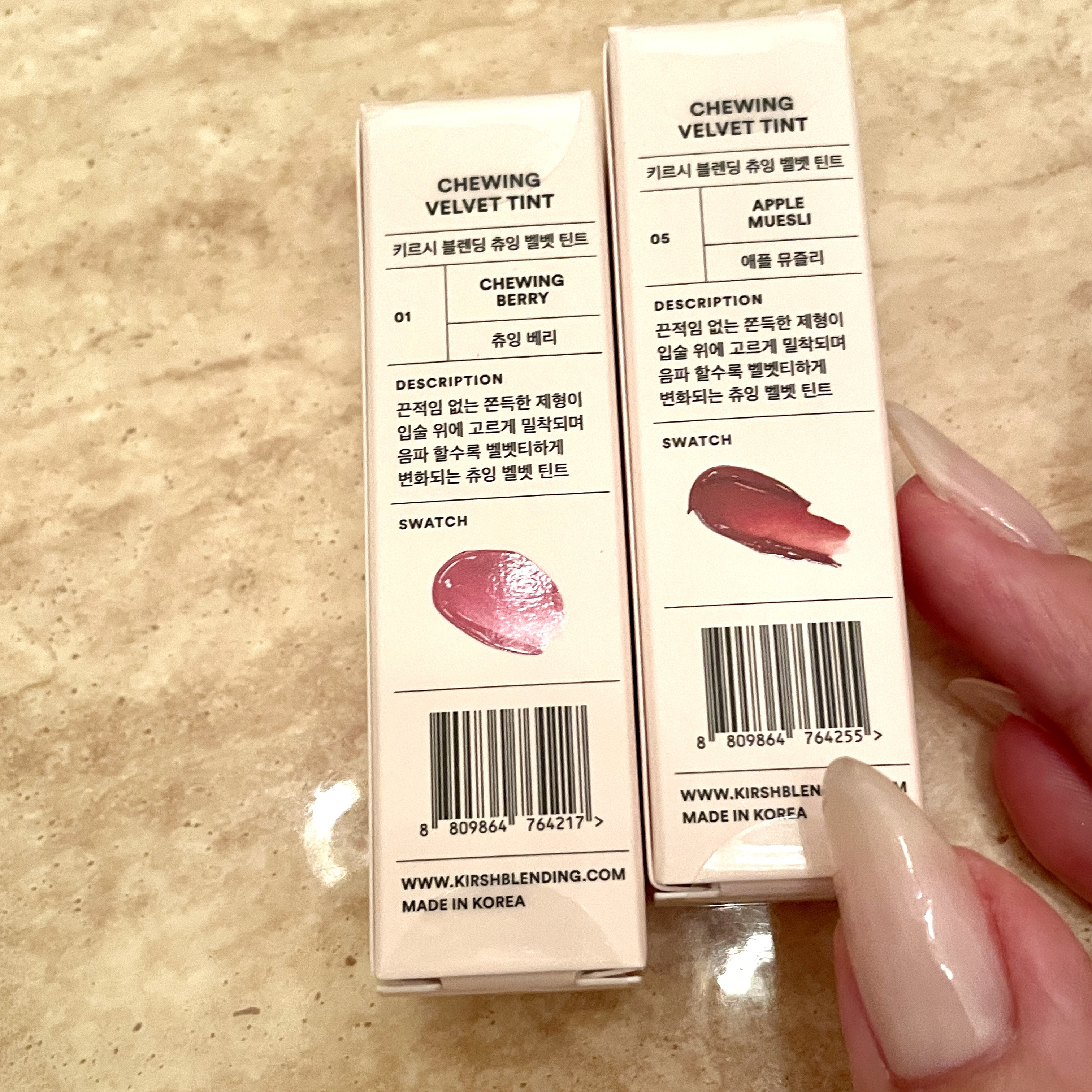 チューインガムベルベットティント/KIRSH(キルシー)/リップティントを使ったクチコミ（3枚目）