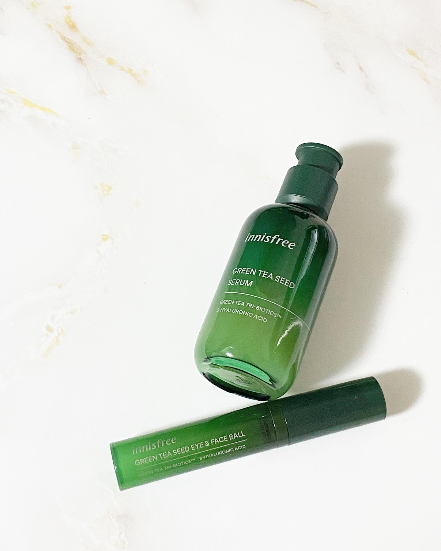 グリーンティーシード モイスト アイ＆フェイスボール/innisfree/美容液を使ったクチコミ（1枚目）